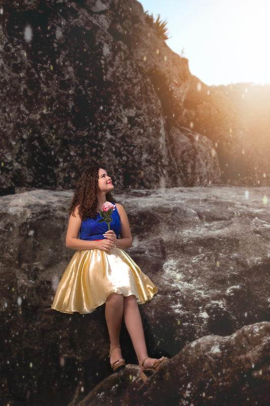ensaio de debutante-branca de neve na praia-rj