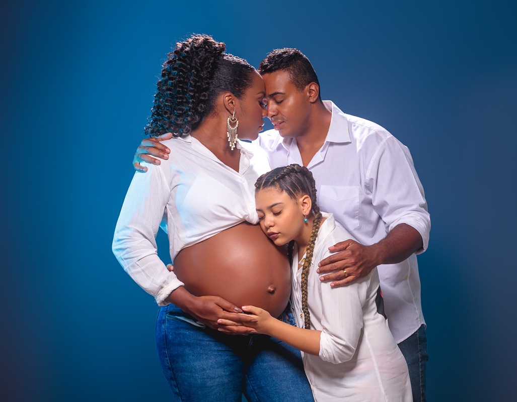 ensaio em família gestacional em estudio- a espera de bruna