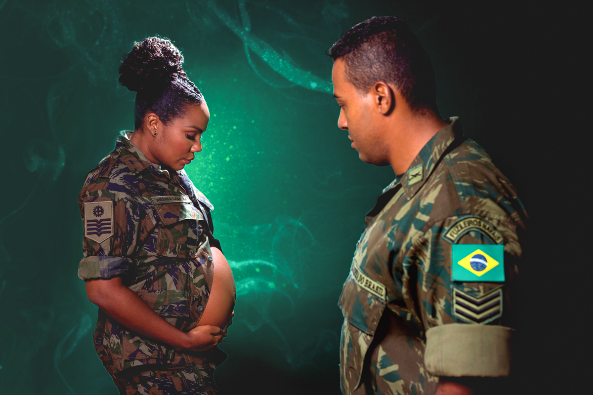 ensaio de gestante casal militar-FAB-Marinha