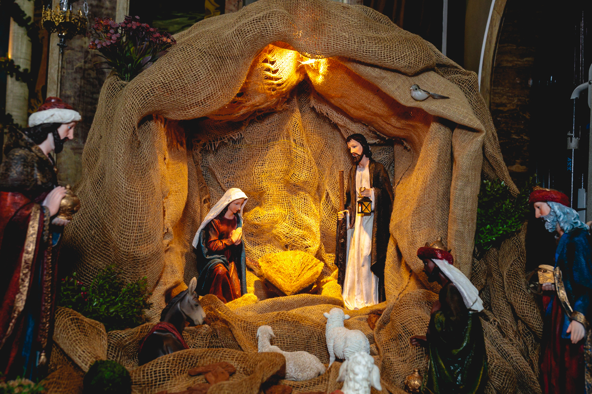 Paroquia Nossa Senhora do Perpétuo Socorro - Grajaú-presépio no batizado da Alice