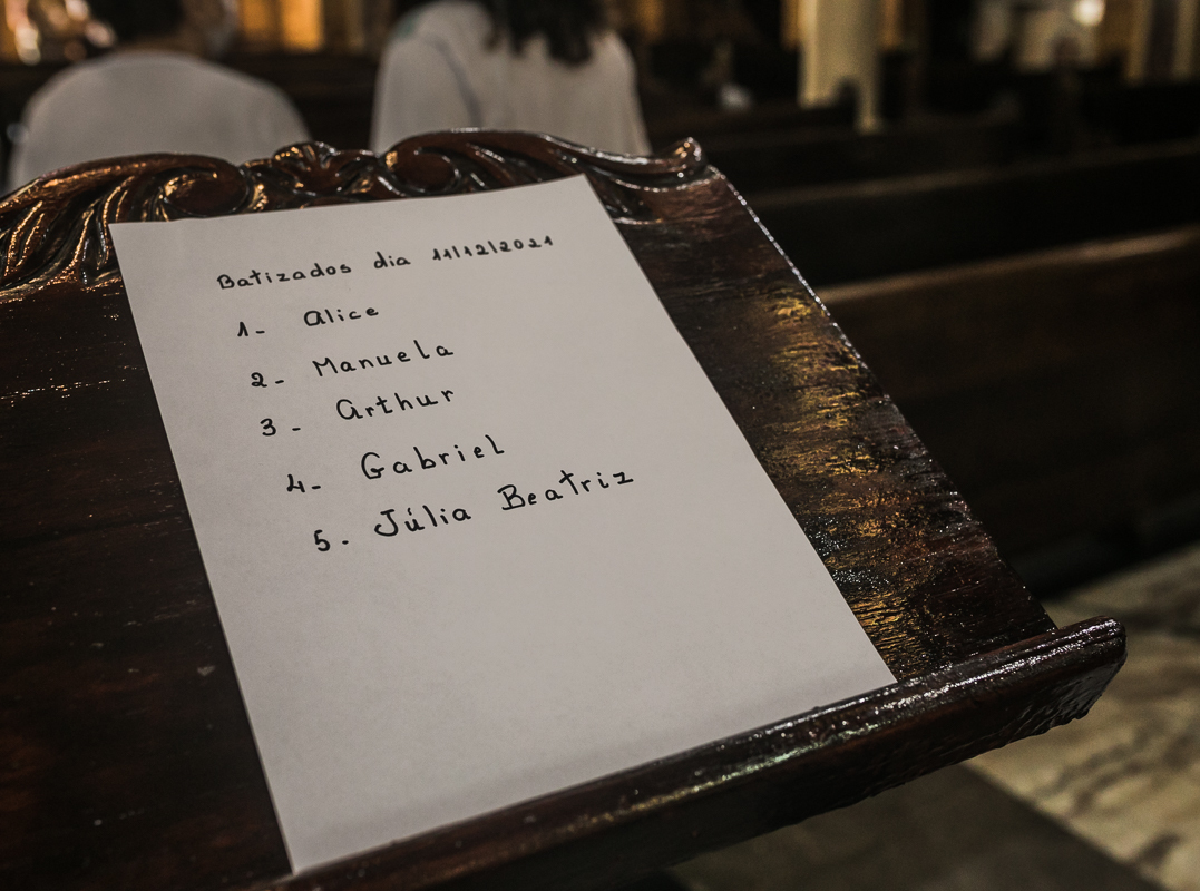 Batizado Alice realizado na Paróquia Nossa Senhora do Perpétuo-Grajaú