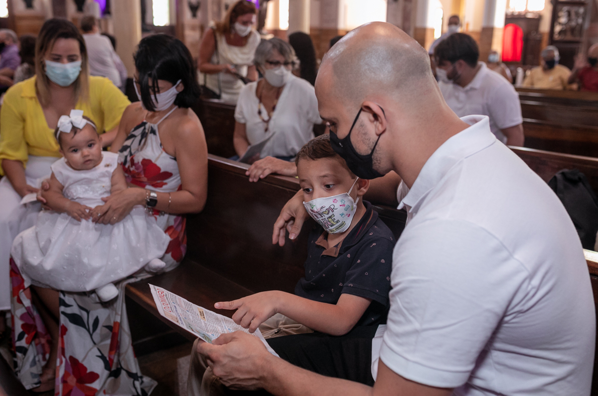 Fotografia de batizado na Paróquia Nossa Senhora do Perpétuo Socorro - Grajaú