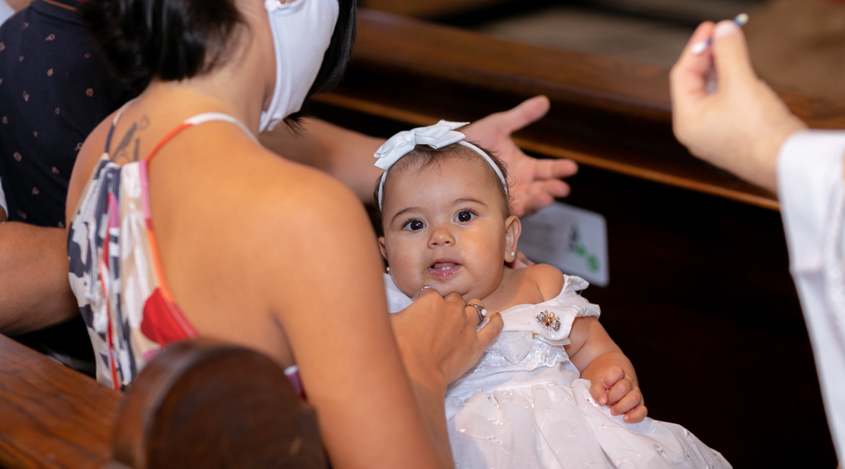 Batismo da Alice na Paróquia Nossa Senhora do Perpétuo Socorro - Grajaú