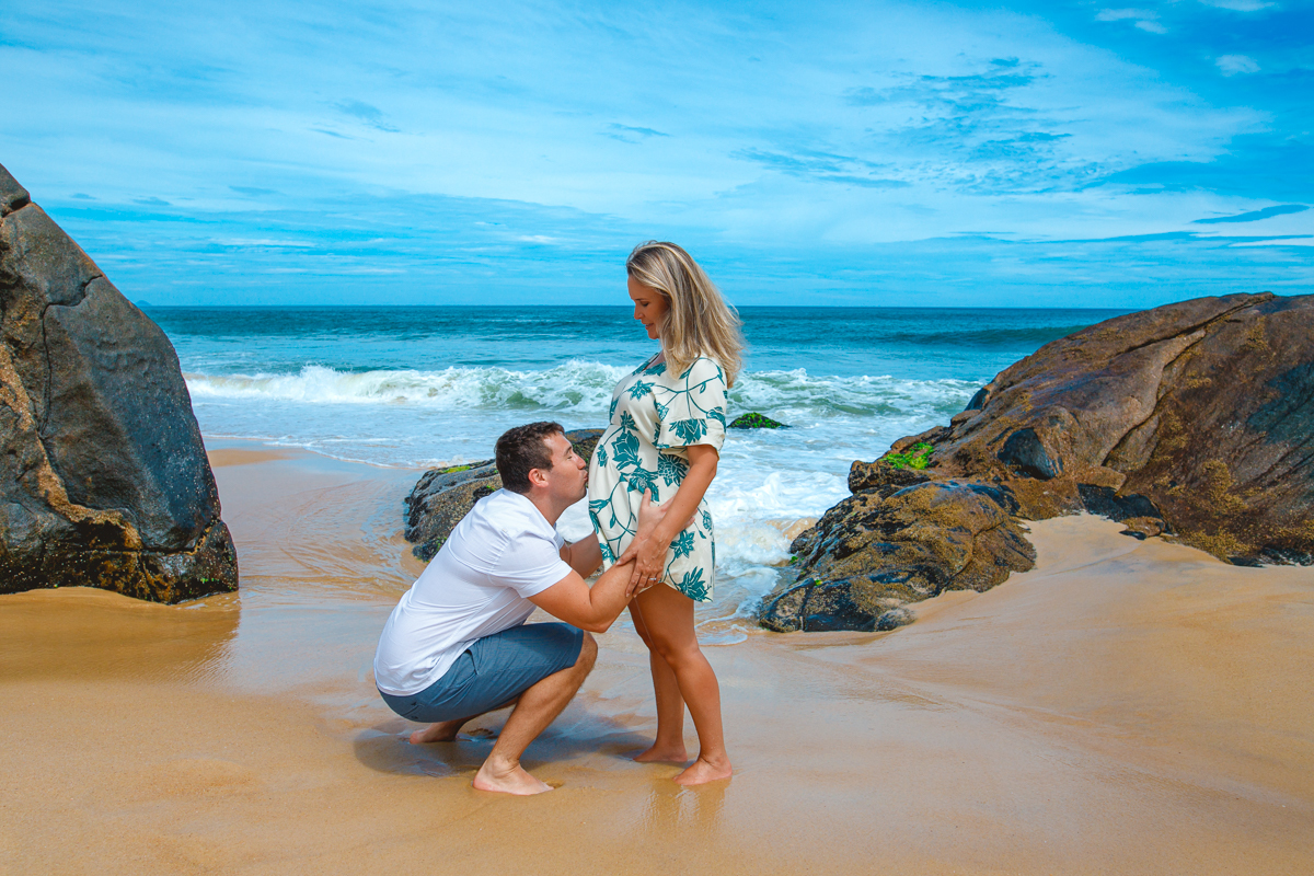 book gestacional fotográfico externo/praias do RJ-prainha