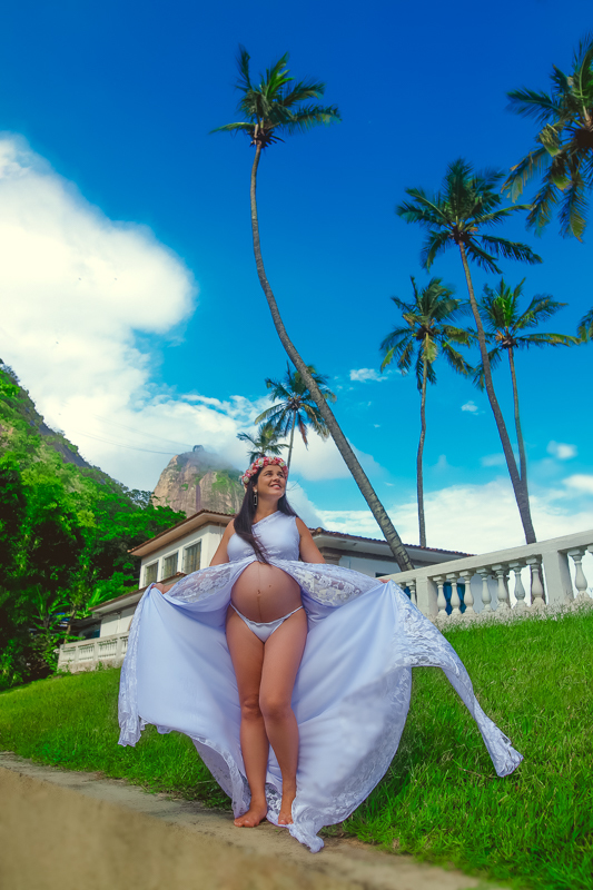 fotografia de gestante-book externo-praia vermelha-urca-rj