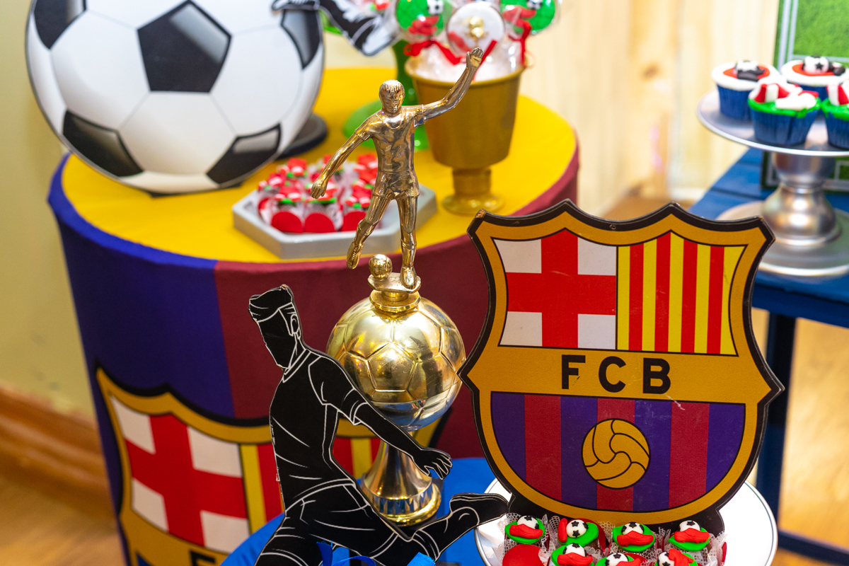 decoração futebol mesa decorada-