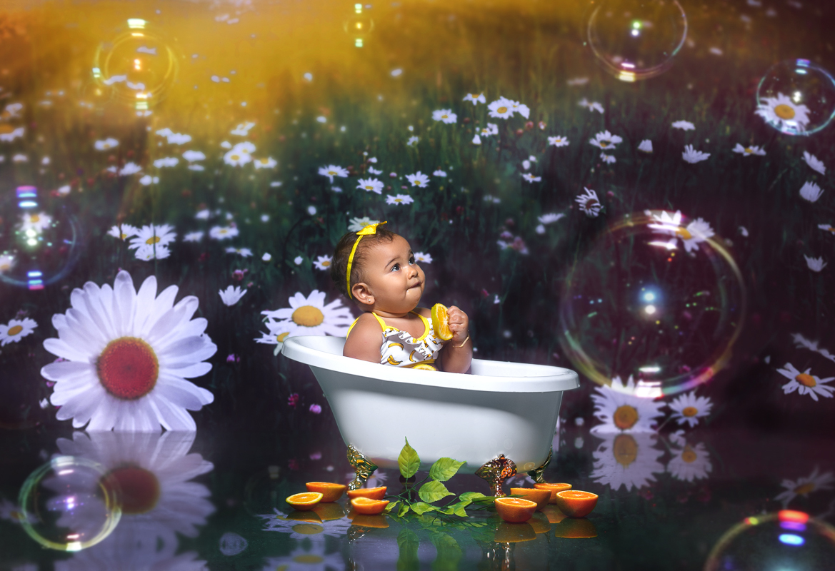 ensaio temático na banheira-milk bath