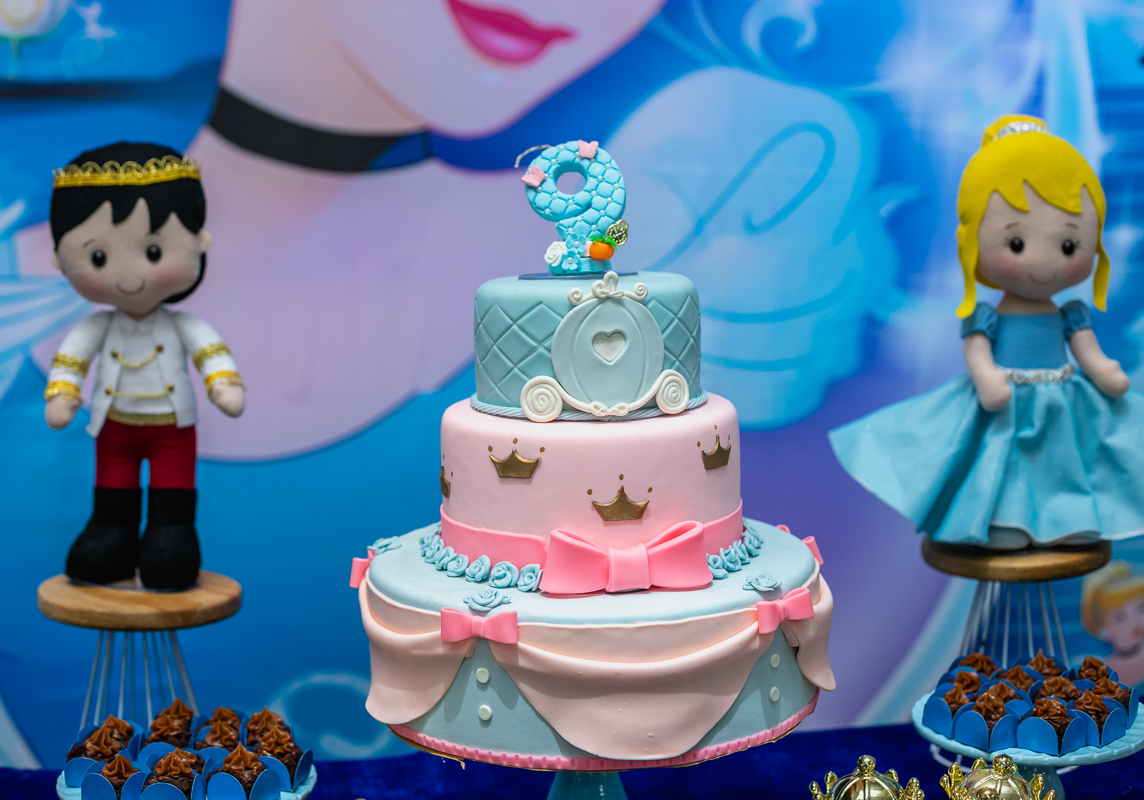 Festa infantil temática decoração da Cinderela-Casa de  Festas- Mundo Colorido