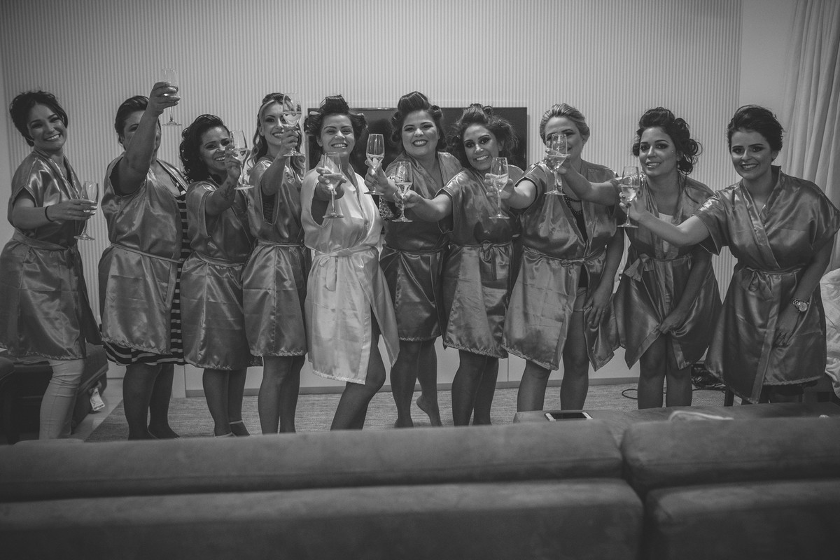 Brinde com as madrinhas