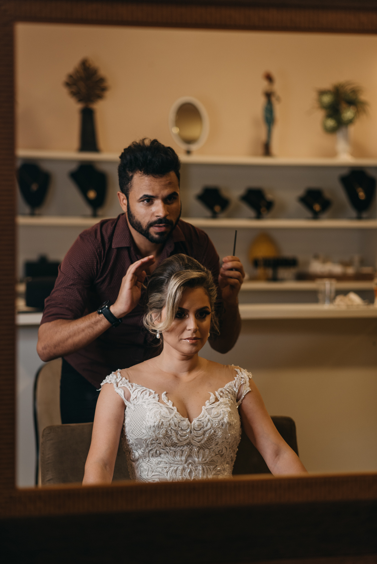 Maquiador com a Noiva