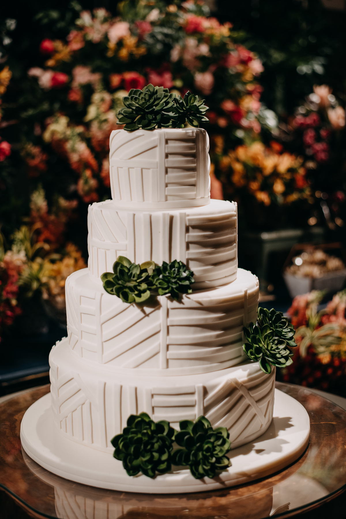 mesa do bolo de casamento