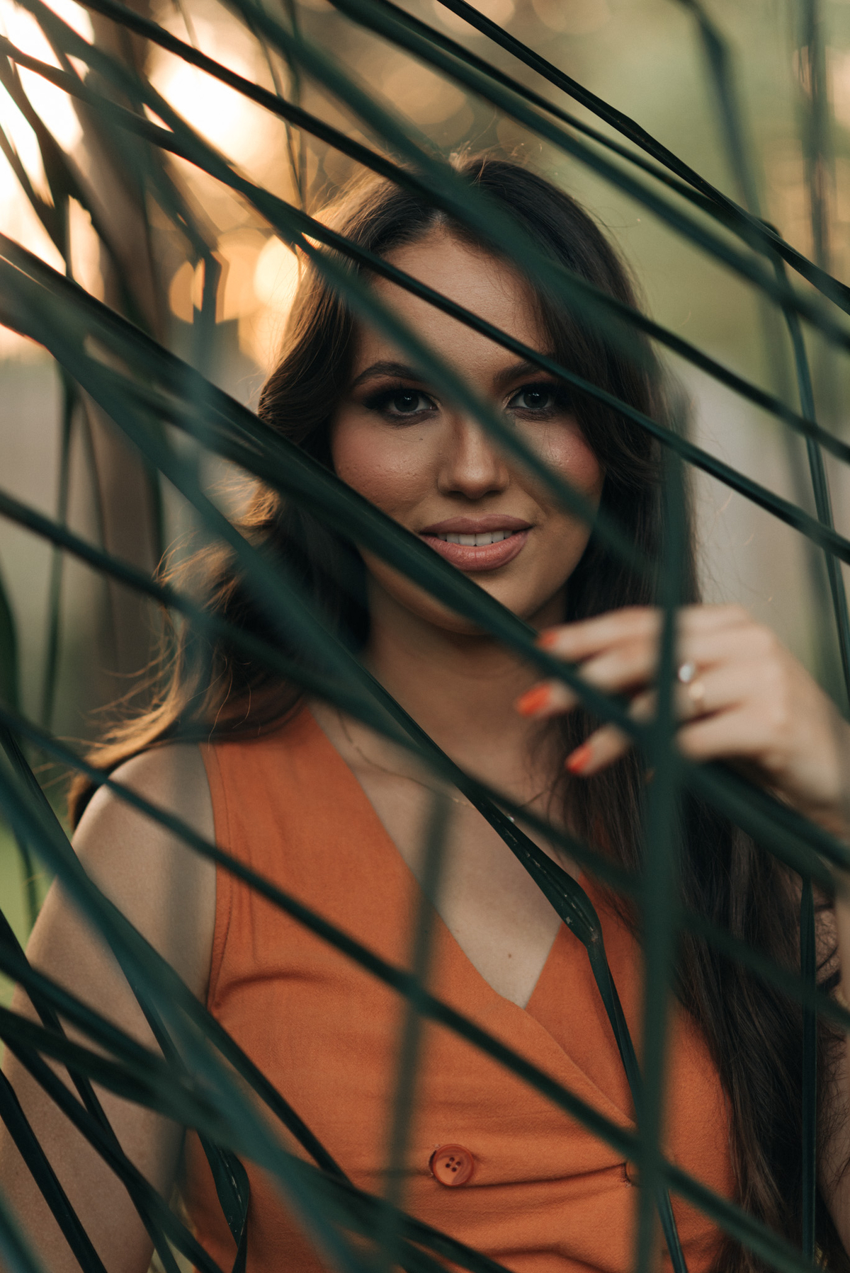 noiva olhando para a camera