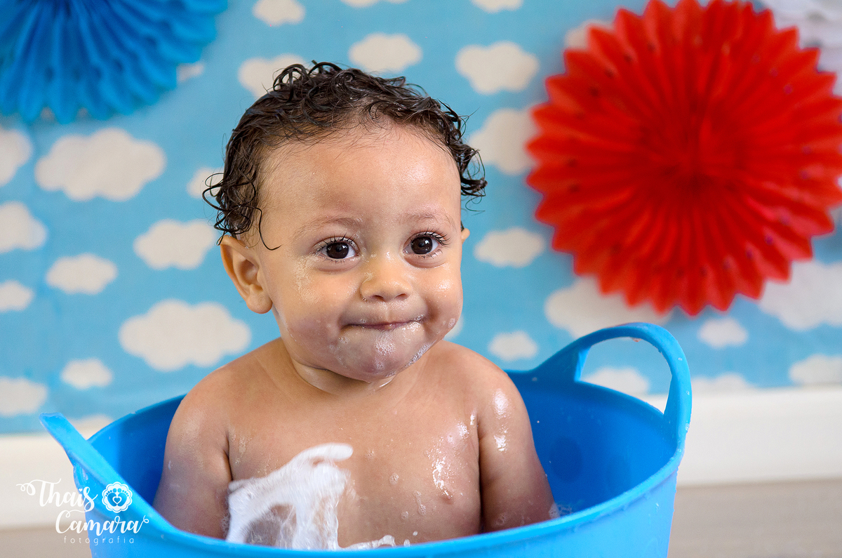 Cake Smash - Smash the cake - Snoopy - ensaio com bolo - Rio de Janeiro, RJ - Thaís Camara Fotografia