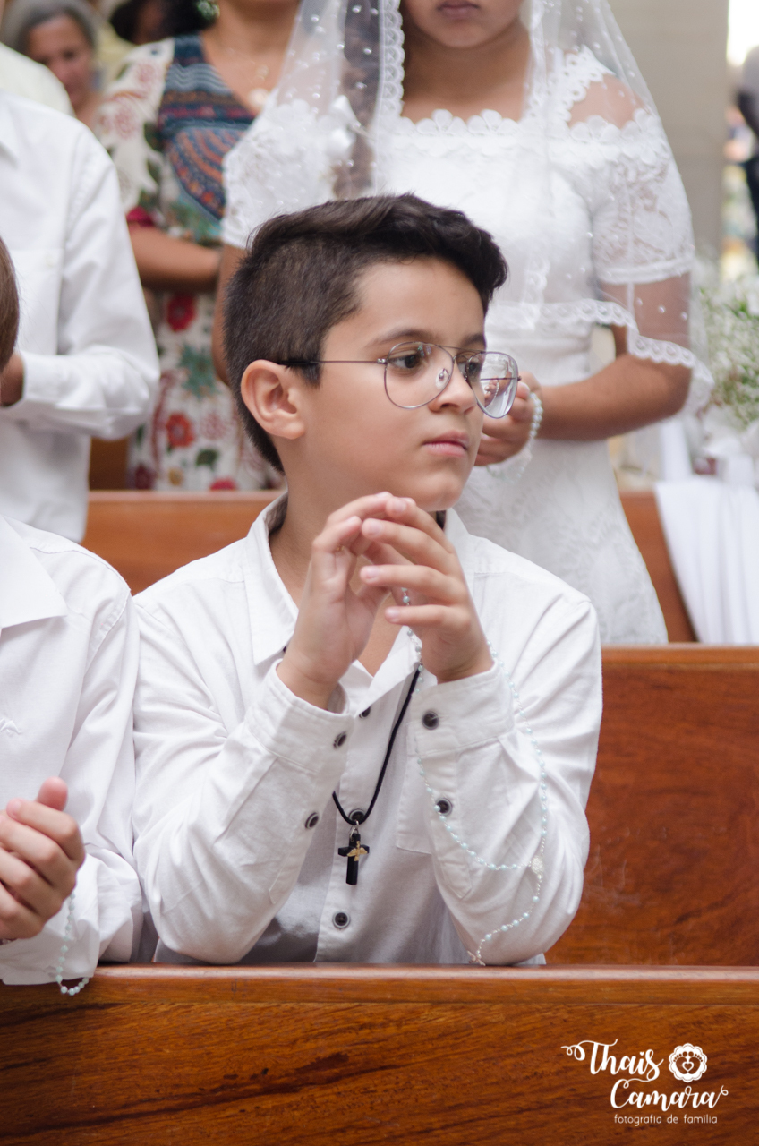 Primeira comunhão, Registro de comunhão, fotografia religiosa, fotografia cristã, primeira eucaristia, Thaís Camara, Thais Camara fotografia, Rio de Janeiro, RJ