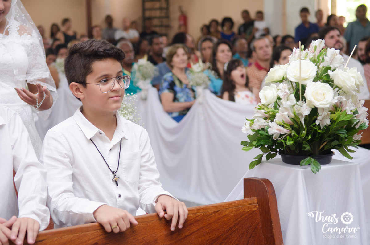 Primeira comunhão, Registro de comunhão, fotografia religiosa, fotografia cristã, primeira eucaristia, Thaís Camara, Thais Camara fotografia, Rio de Janeiro, RJ