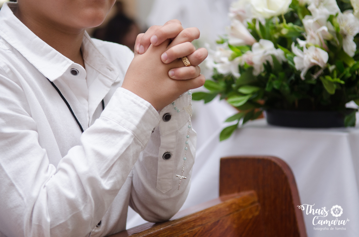 Primeira comunhão, Registro de comunhão, fotografia religiosa, fotografia cristã, primeira eucaristia, Thaís Camara, Thais Camara fotografia, Rio de Janeiro, RJ