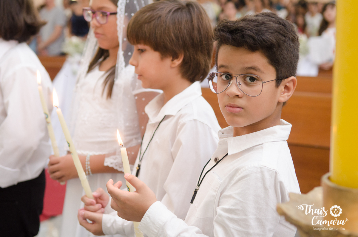 Primeira comunhão, Registro de comunhão, fotografia religiosa, fotografia cristã, primeira eucaristia, Thaís Camara, Thais Camara fotografia, Rio de Janeiro, RJ
