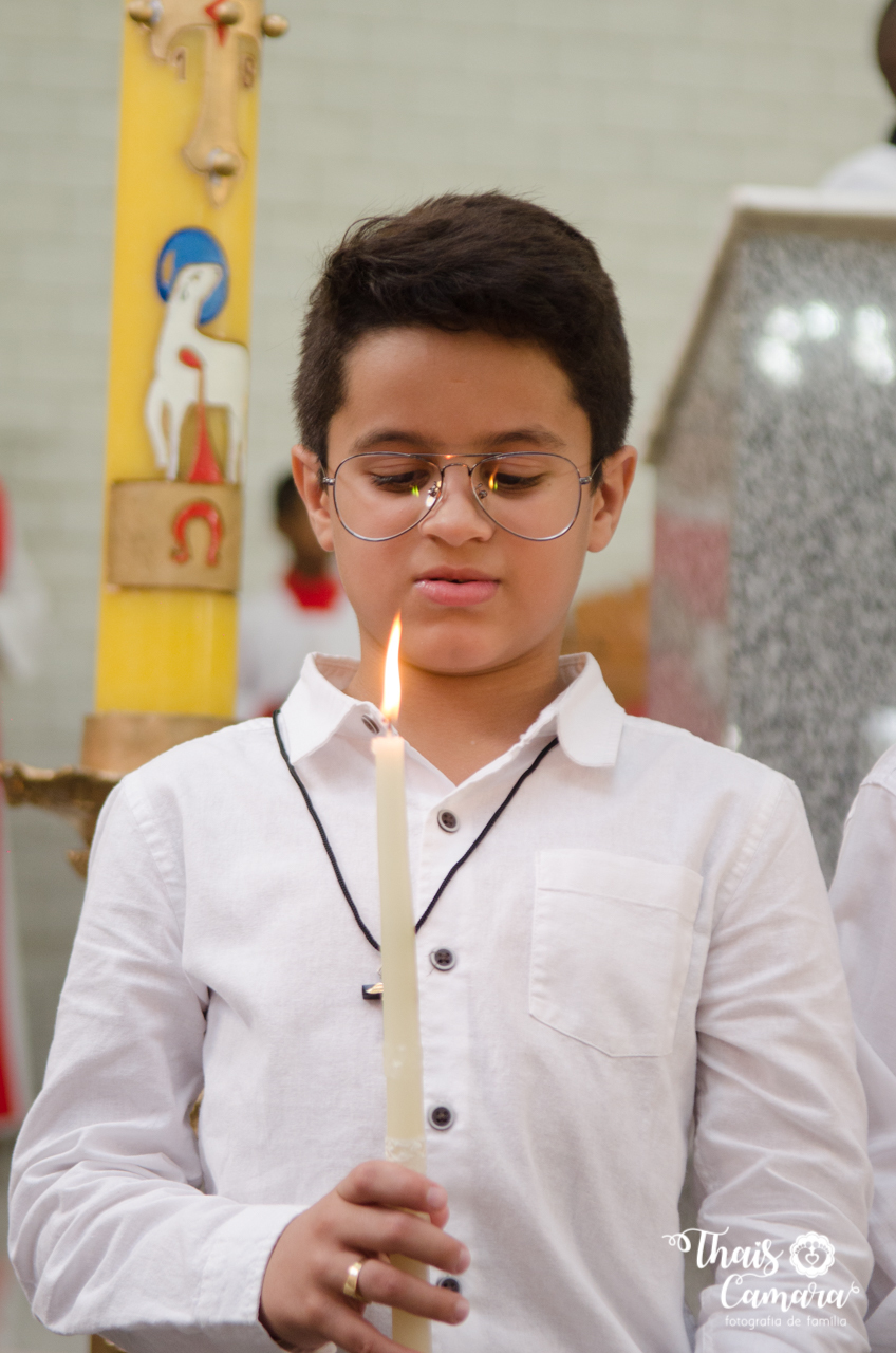 Primeira comunhão, Registro de comunhão, fotografia religiosa, fotografia cristã, primeira eucaristia, Thaís Camara, Thais Camara fotografia, Rio de Janeiro, RJ