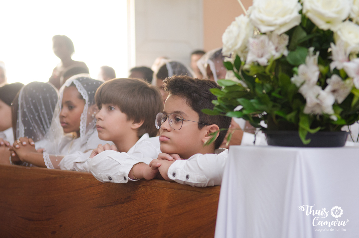 Primeira comunhão, Registro de comunhão, fotografia religiosa, fotografia cristã, primeira eucaristia, Thaís Camara, Thais Camara fotografia, Rio de Janeiro, RJ