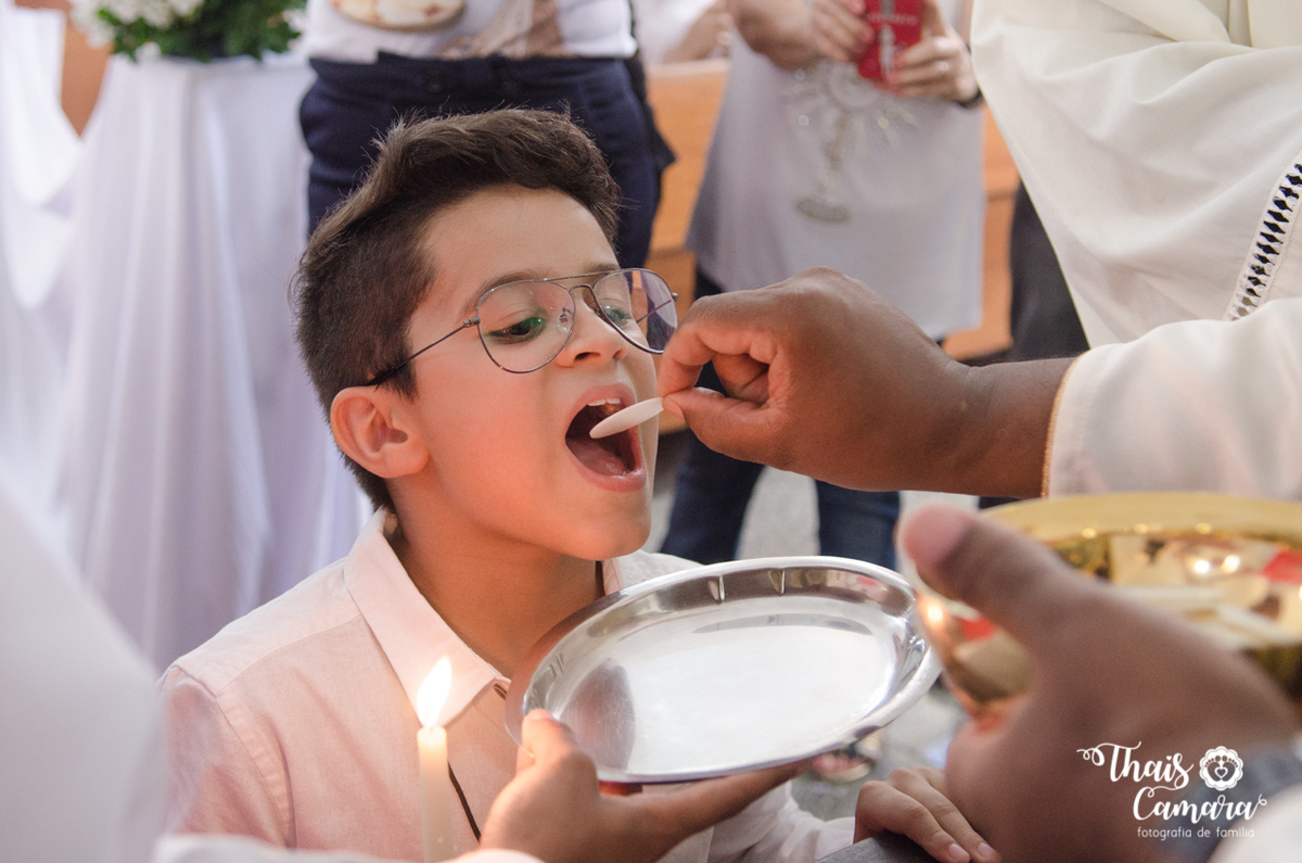 Primeira comunhão, Registro de comunhão, fotografia religiosa, fotografia cristã, primeira eucaristia, Thaís Camara, Thais Camara fotografia, Rio de Janeiro, RJ