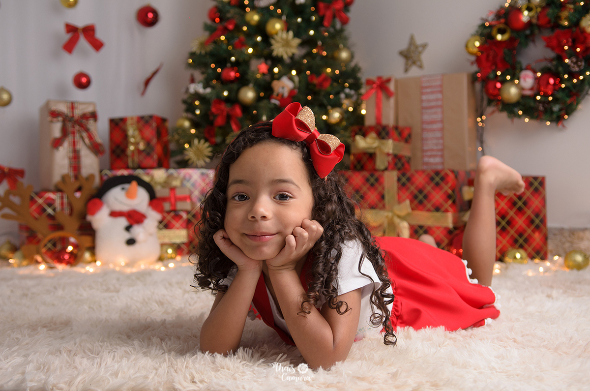 Ensaio de Natal infantil, Thaís Camara, Campo Grande, Rio de Janeiro, RJ. Book de Natal, Sessão de Natal 2018, 2019