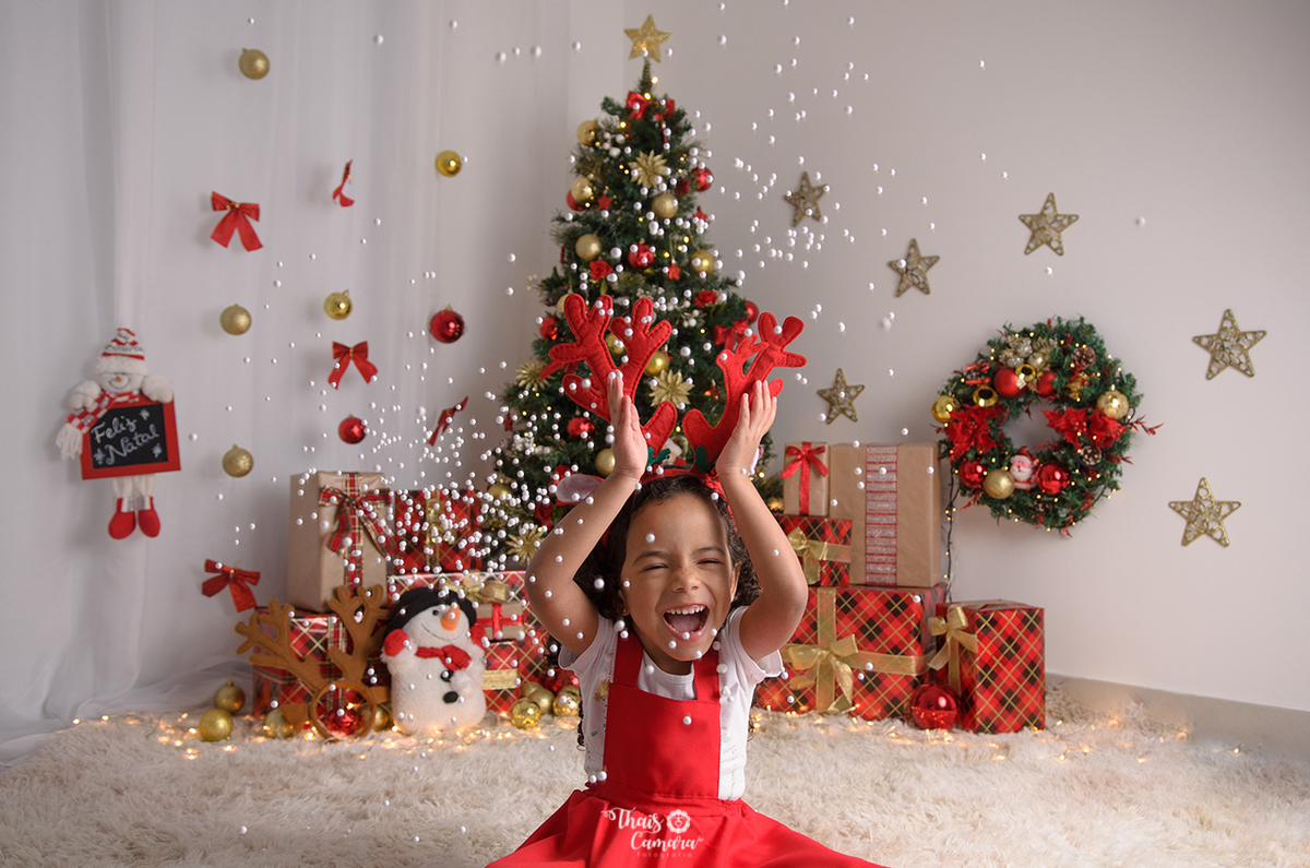 Ensaio de Natal infantil, Thaís Camara, Campo Grande, Rio de Janeiro, RJ. Book de Natal, Sessão de Natal 2018, 2019
