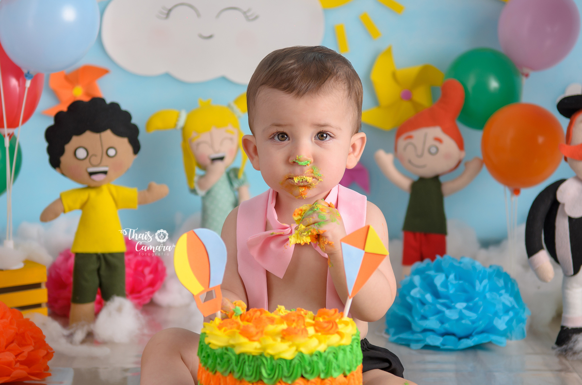 Cake Smash, Smash the cake, Mundo Bita, Bita e os animais, Ensaio mundo Bita, Book com bolo rj, Ensaio infantil RJ, Thais Camara, 2018