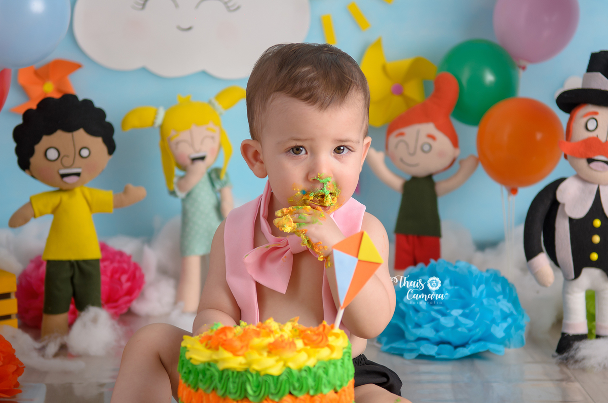 Cake Smash, Smash the cake, Mundo Bita, Bita e os animais, Ensaio mundo Bita, Book com bolo rj, Ensaio infantil RJ, Thais Camara, 2018