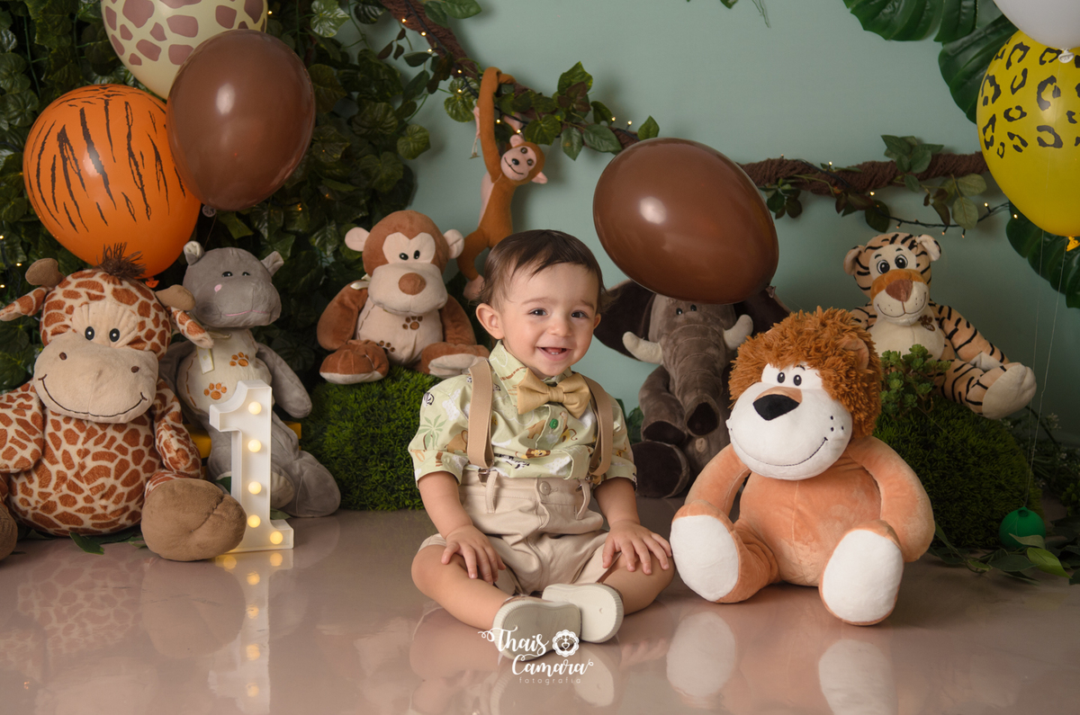 Cake Smash, Smash the cake, Smash the fruit, fruit smash, Safari, mickey safari, safari baby, Book com bolo rj, Ensaio infantil RJ, Thais Camara, 2018