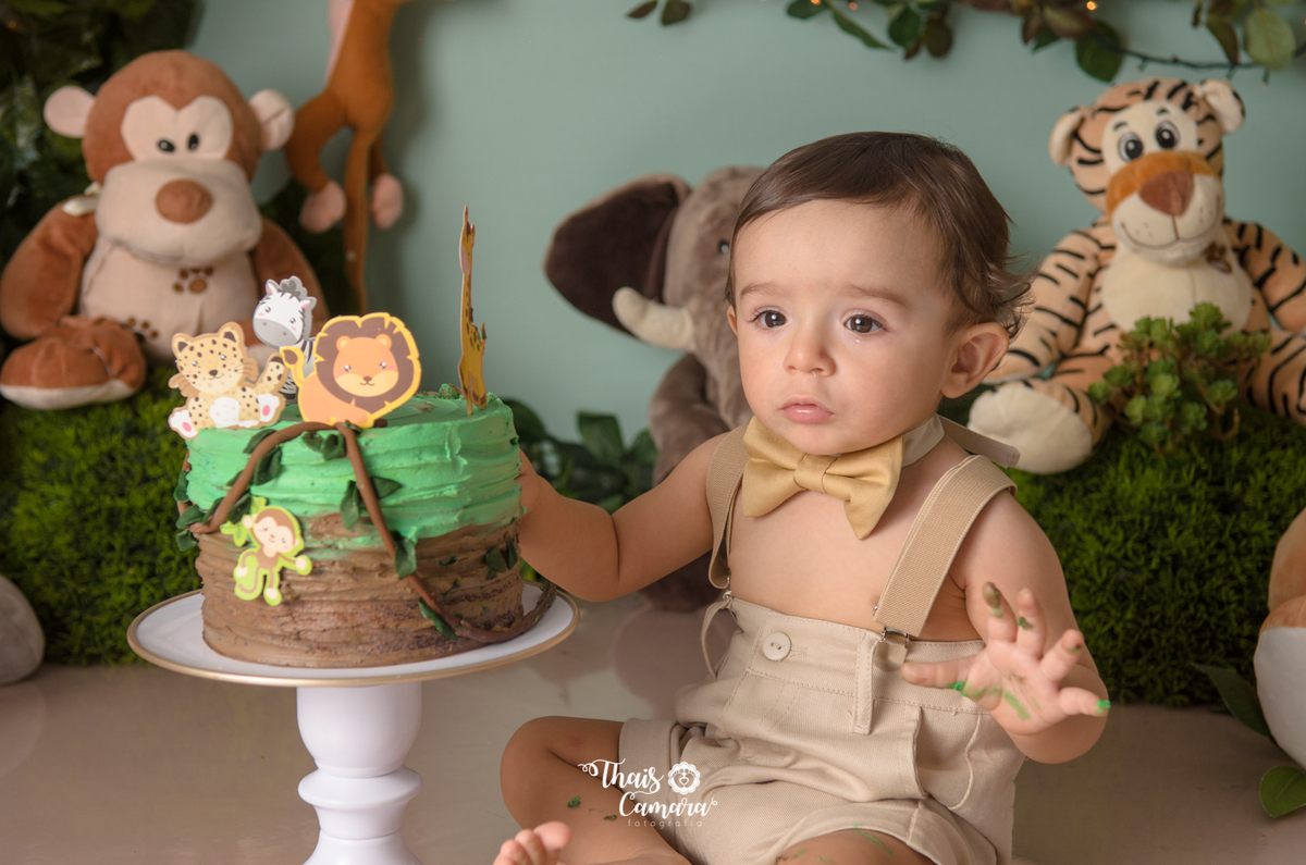 Cake Smash, Smash the cake, Smash the fruit, fruit smash, Safari, mickey safari, safari baby, Book com bolo rj, Ensaio infantil RJ, Thais Camara, 2018