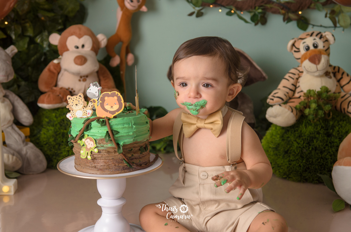 Cake Smash, Smash the cake, Smash the fruit, fruit smash, Safari, mickey safari, safari baby, Book com bolo rj, Ensaio infantil RJ, Thais Camara, 2018