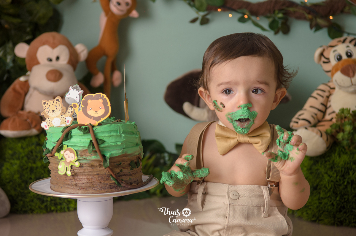 Cake Smash, Smash the cake, Smash the fruit, fruit smash, Safari, mickey safari, safari baby, Book com bolo rj, Ensaio infantil RJ, Thais Camara, 2018