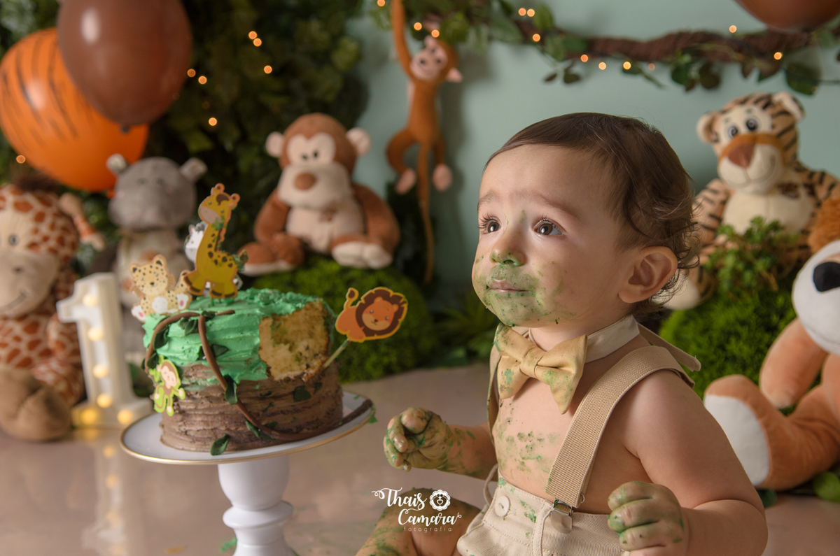 Cake Smash, Smash the cake, Smash the fruit, fruit smash, Safari, mickey safari, safari baby, Book com bolo rj, Ensaio infantil RJ, Thais Camara, 2018