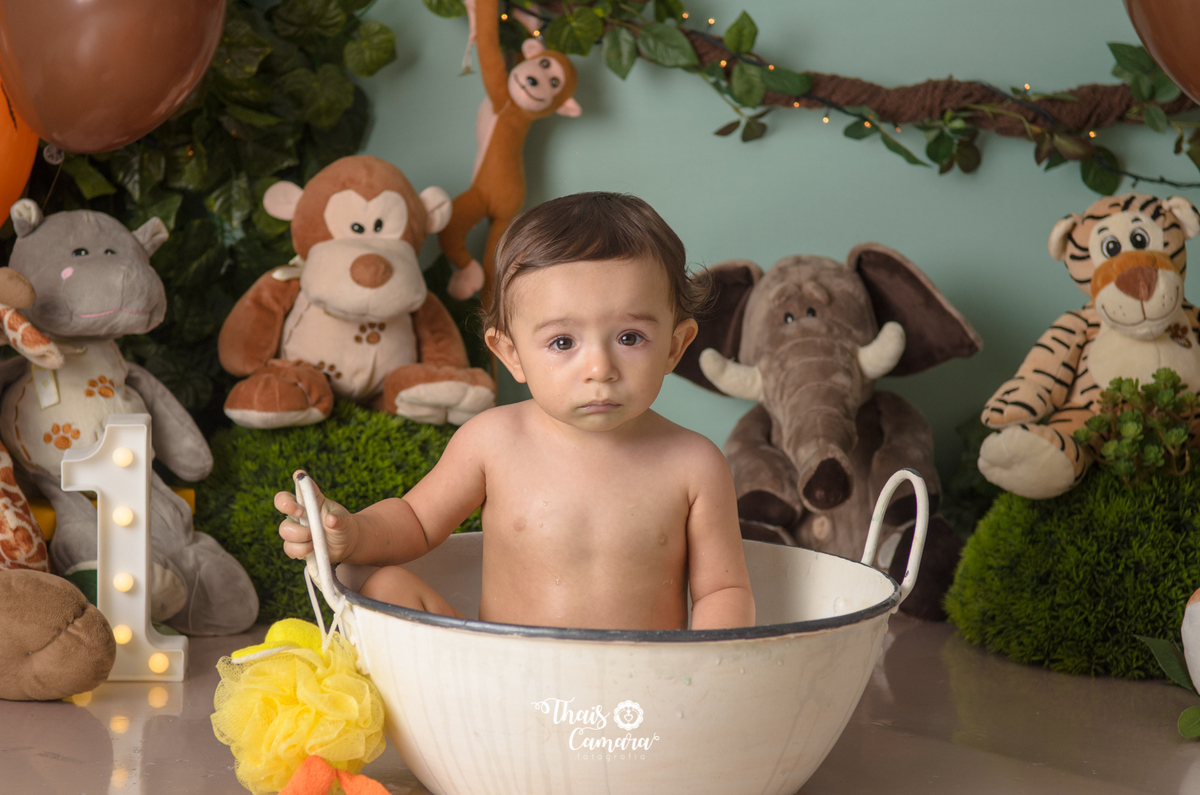 Cake Smash, Smash the cake, Smash the fruit, fruit smash, Safari, mickey safari, safari baby, Book com bolo rj, Ensaio infantil RJ, Thais Camara, 2018