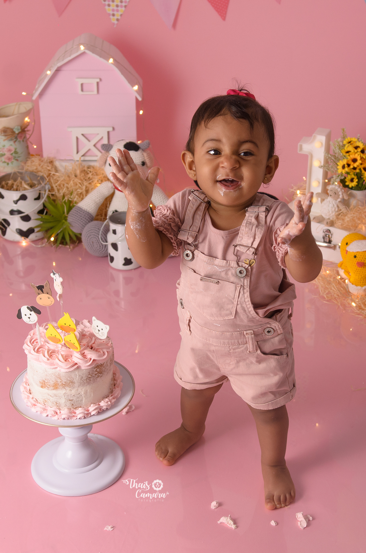 cake smash fazendinha, smash the cake, farm girl, fazendinha cake smash, ensaio de 1 ano, ensaio com bolo, decor festa fazendinha rosa, decoração fazenda rosa, studio infantil rj