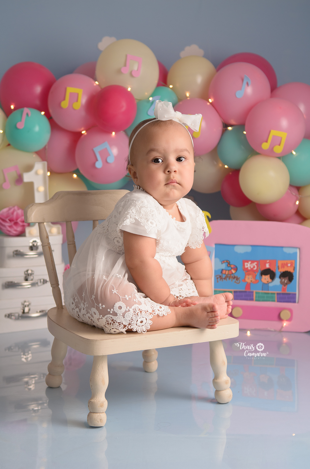 cake smash 3 palavrinhas, smash the cake, 3 palavrinhas menina, gospel cake smash, ensaio de 1 ano, ensaio com bolo, decor festa 3 palavrinhas rosa, decoração rosa, studio infantil rj