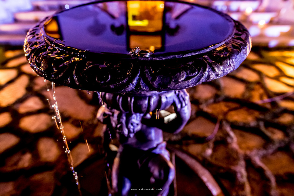 Aliança dos noivos, detalhe, fotografia com arte.