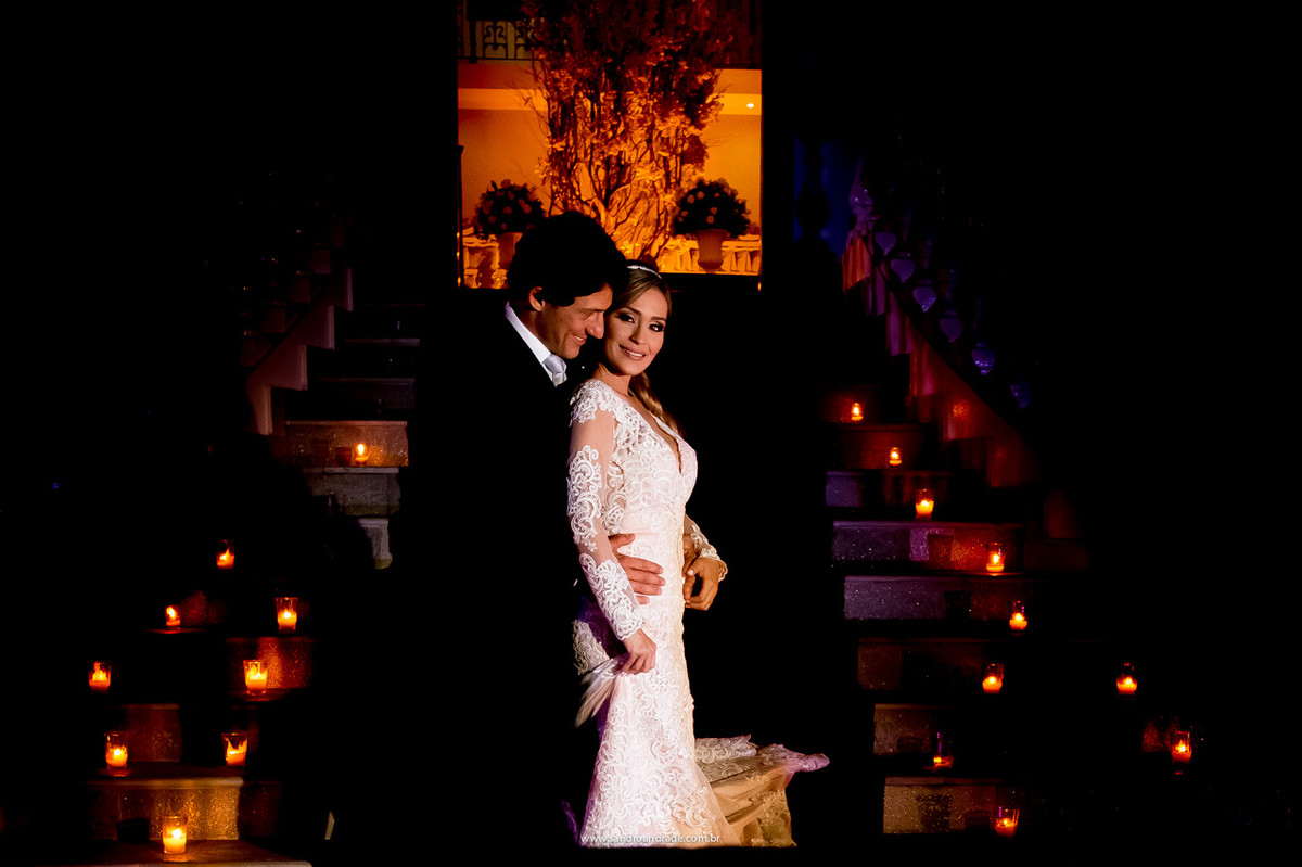 Lindos noivos Larissa e Murilo antes da festa de casamento.