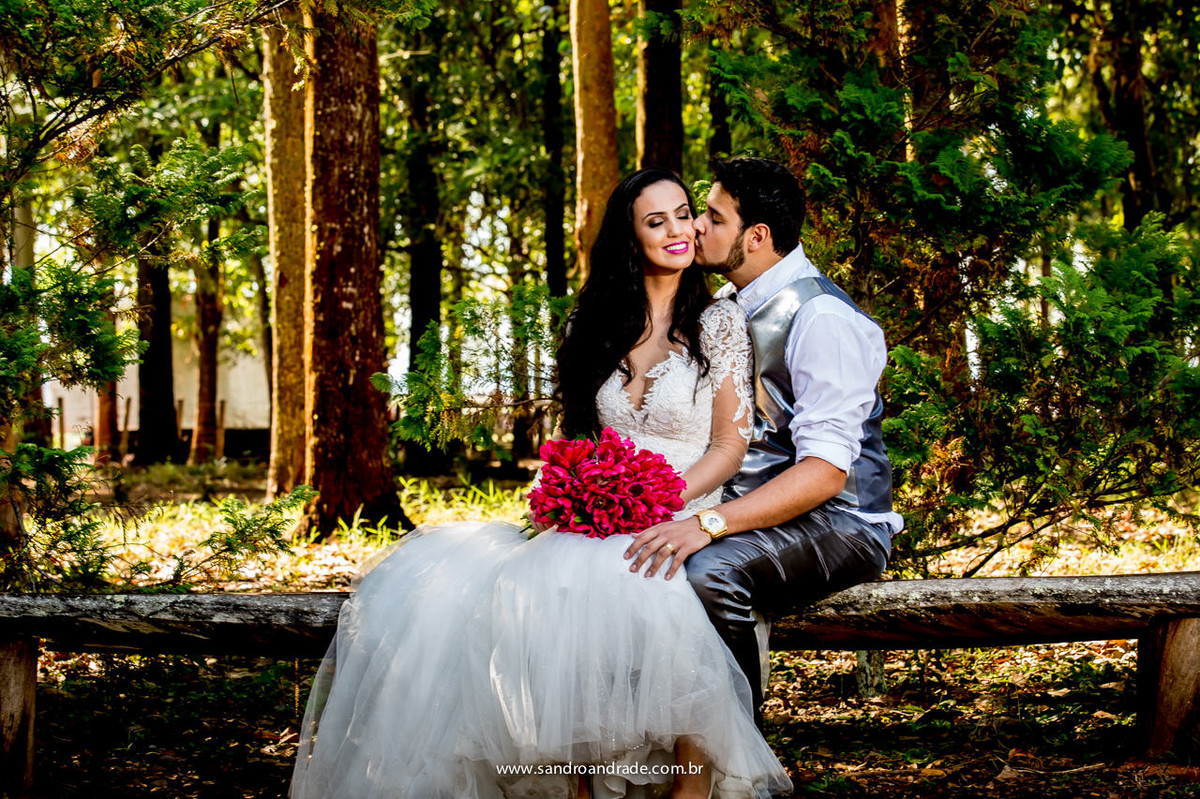 Muito amor em uma única fotografia de um casal apaixonado