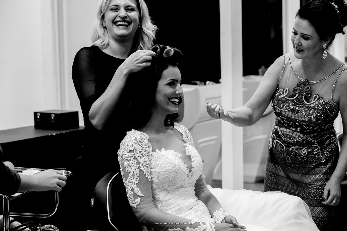 momento descontraído no making of de Thassia