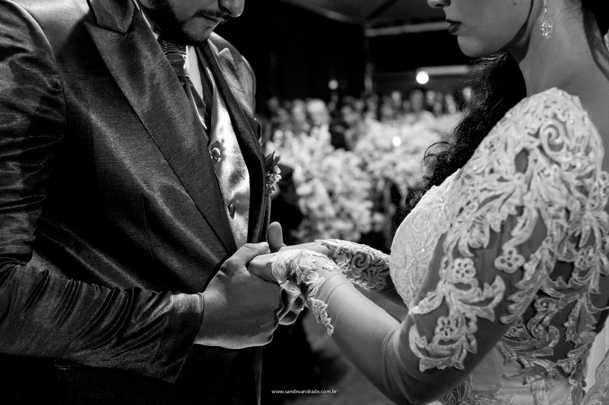 Momento da benção do casamento