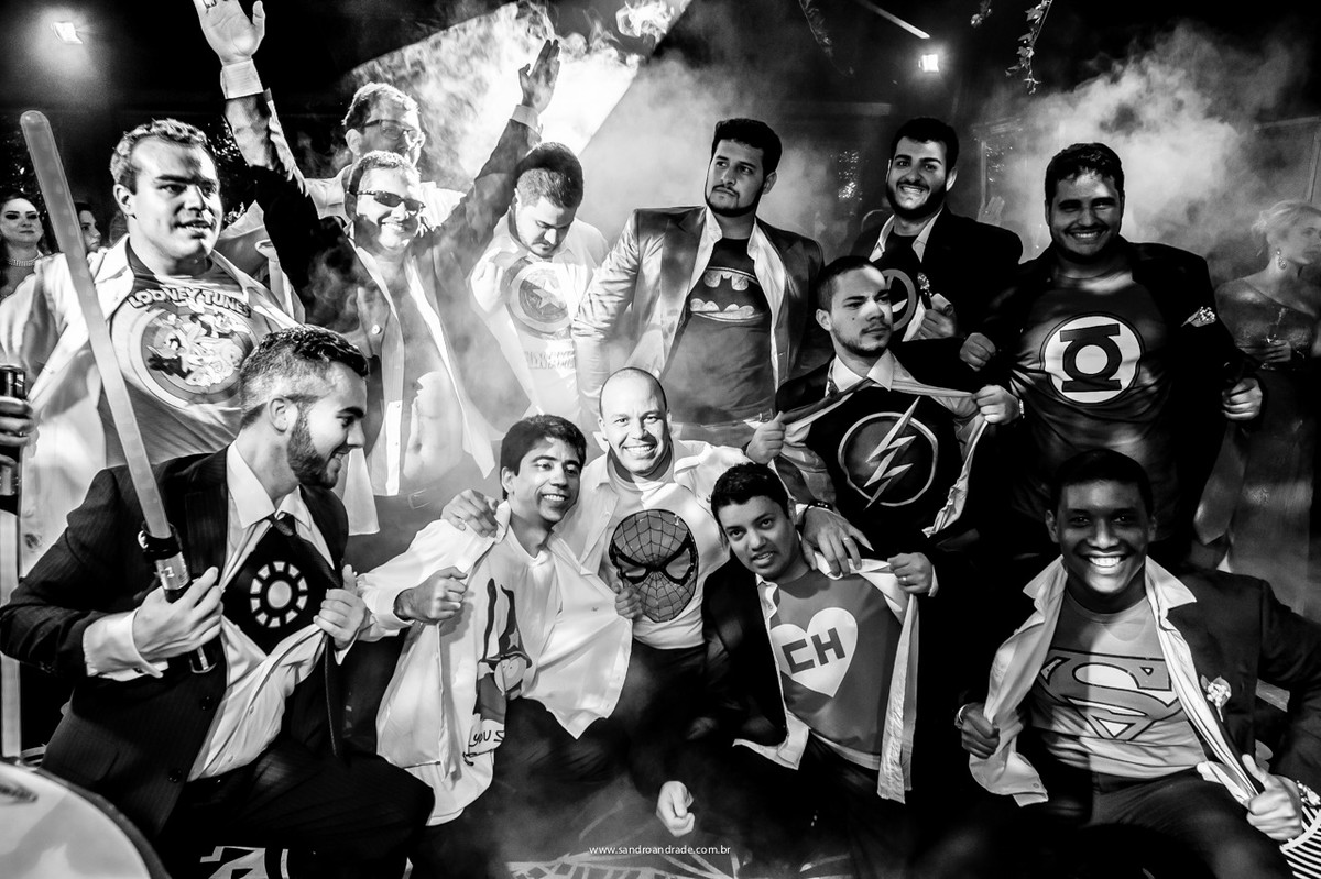 Noivo batman e seus amigos super heróis