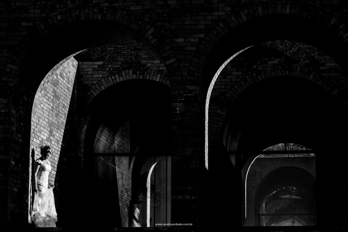 Fotografia com arquitetura, noivas