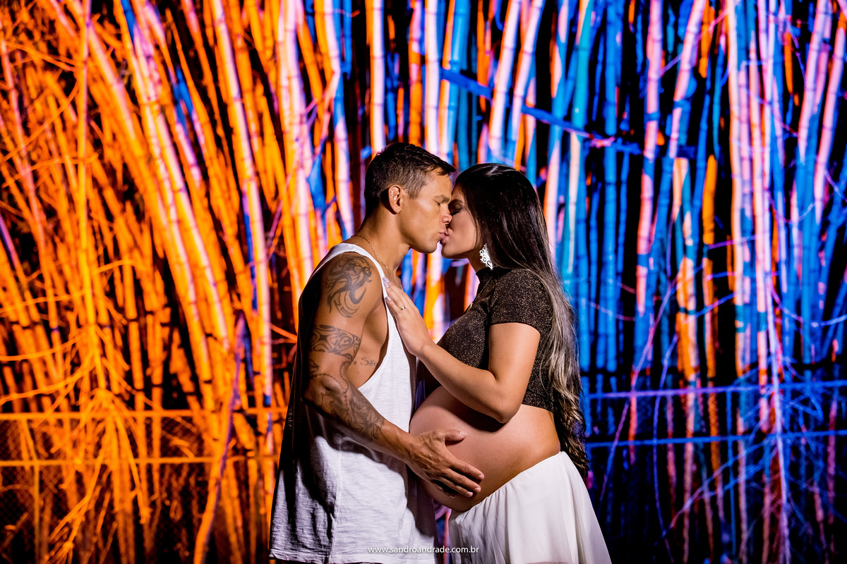 E com um beijo deste casal recém casados mas que já está formando a família, bambus coloridos e muito amor, nos despedimos desta linda coleção.