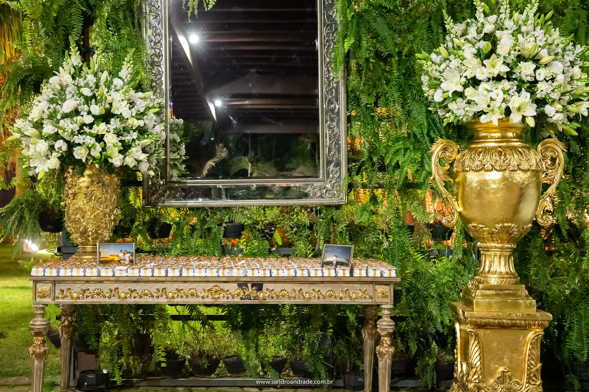 Detalhes da mesa do de bem casados.