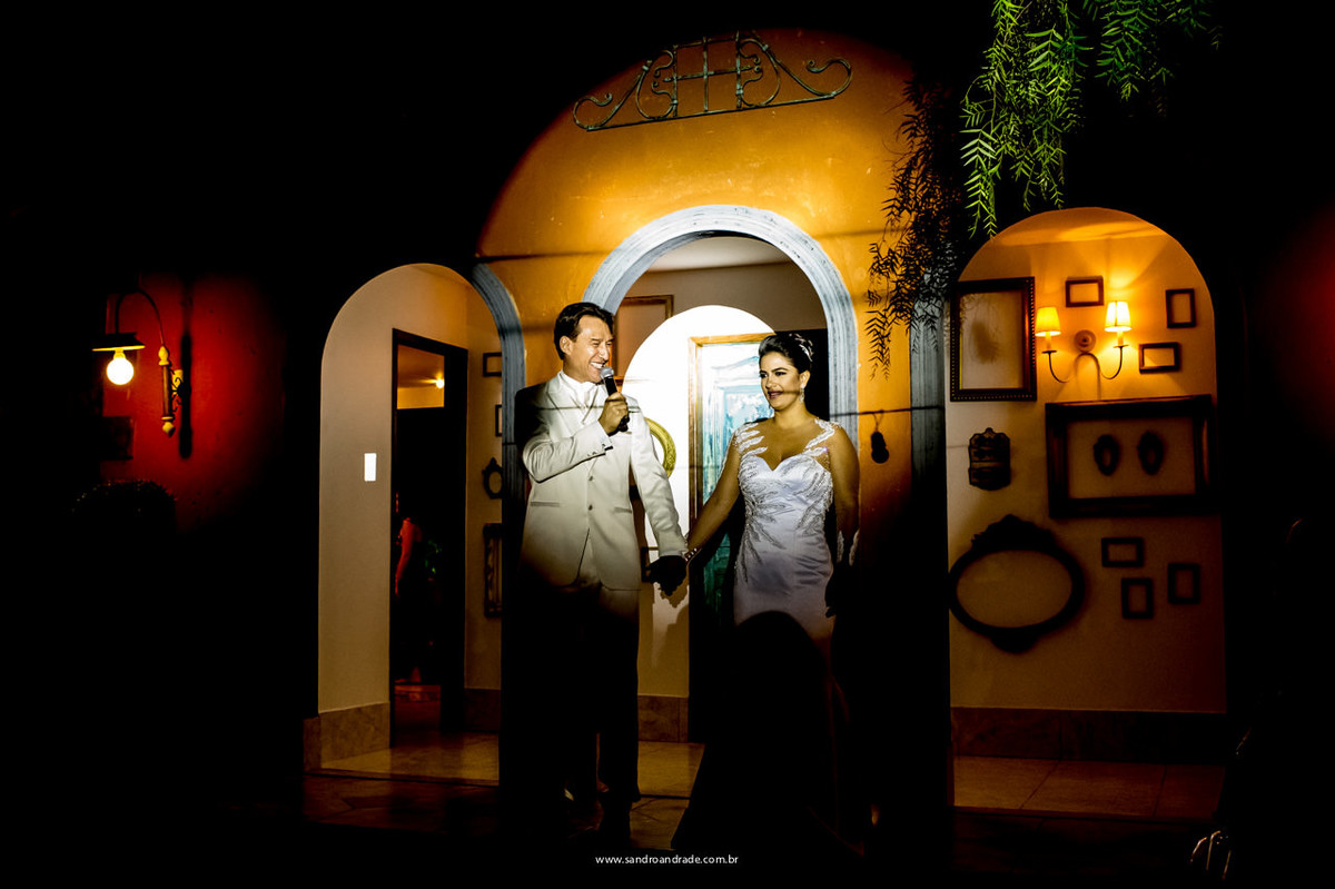 Os noivos agradecem a presença de todos