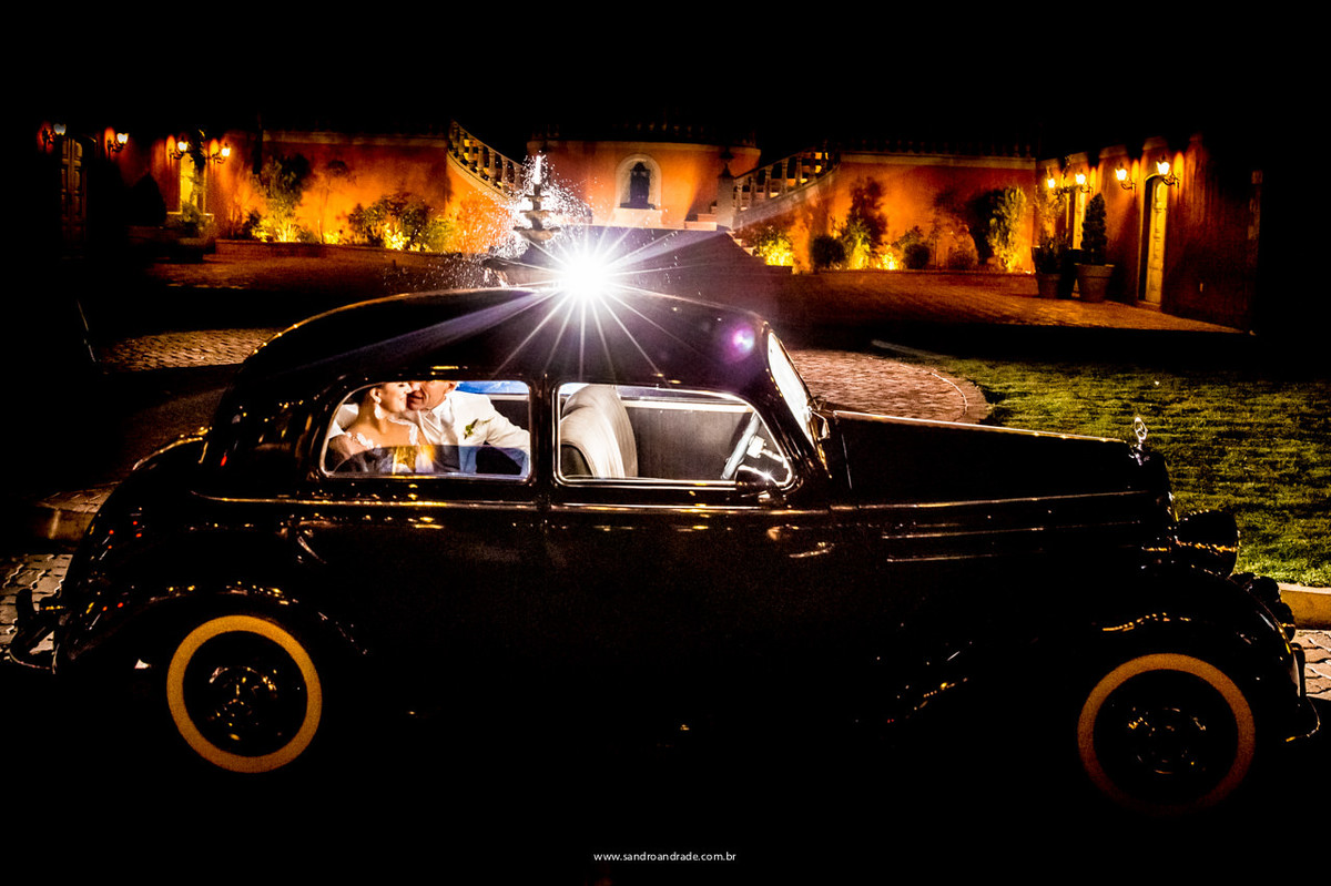 Julieta e Odenir em um lindo Mercedes 1954