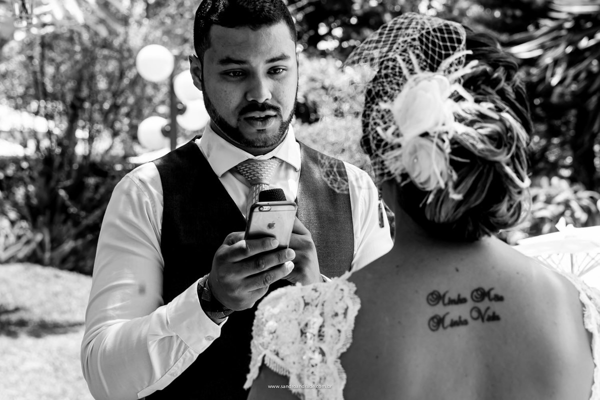 E os votos do noivo foi muito lindo, muito amor, a espera de Marina