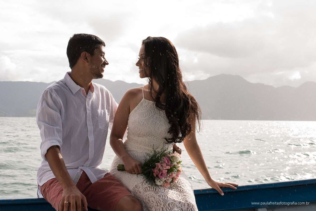 ensaio de casamento na praia