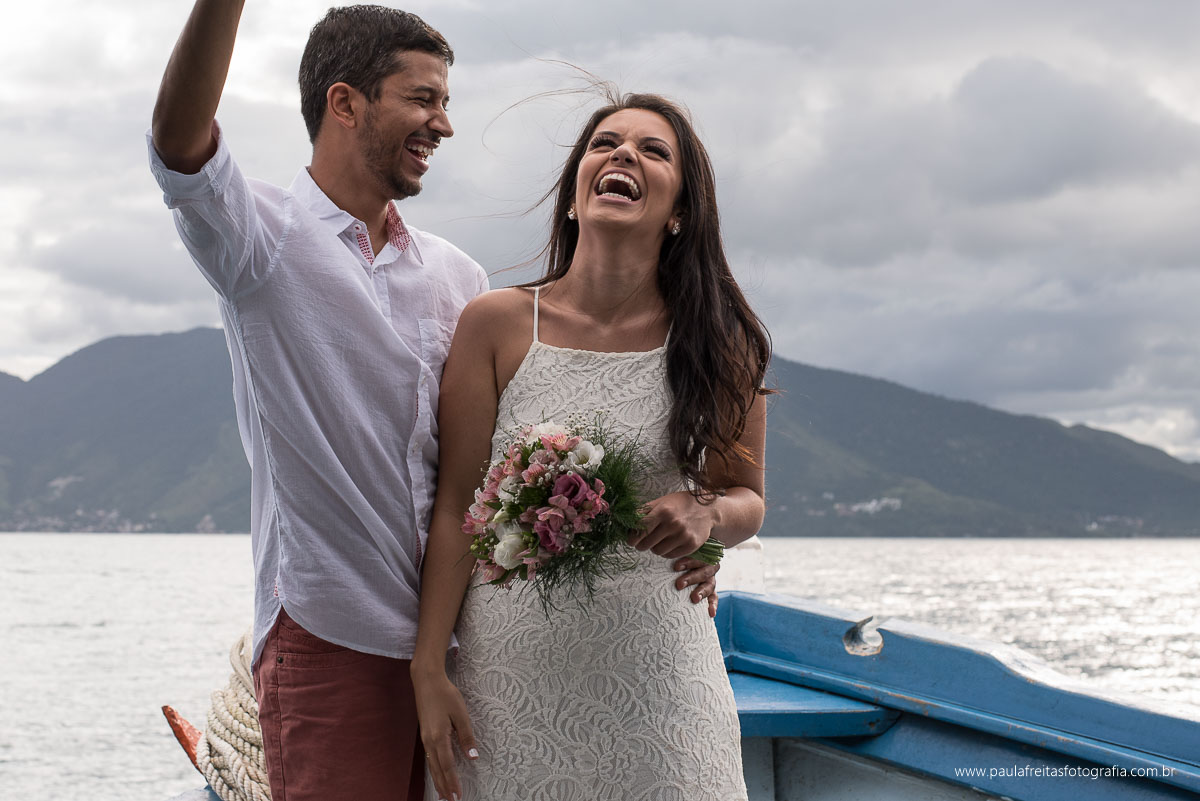 ensaio de casamento na praia